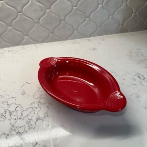 Scarlet Red Fiestaware Individual Oval Casserole Dish